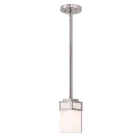 Livex Lighting Harding 1 Light Brushed Nickel Mini Pendant 40191-91